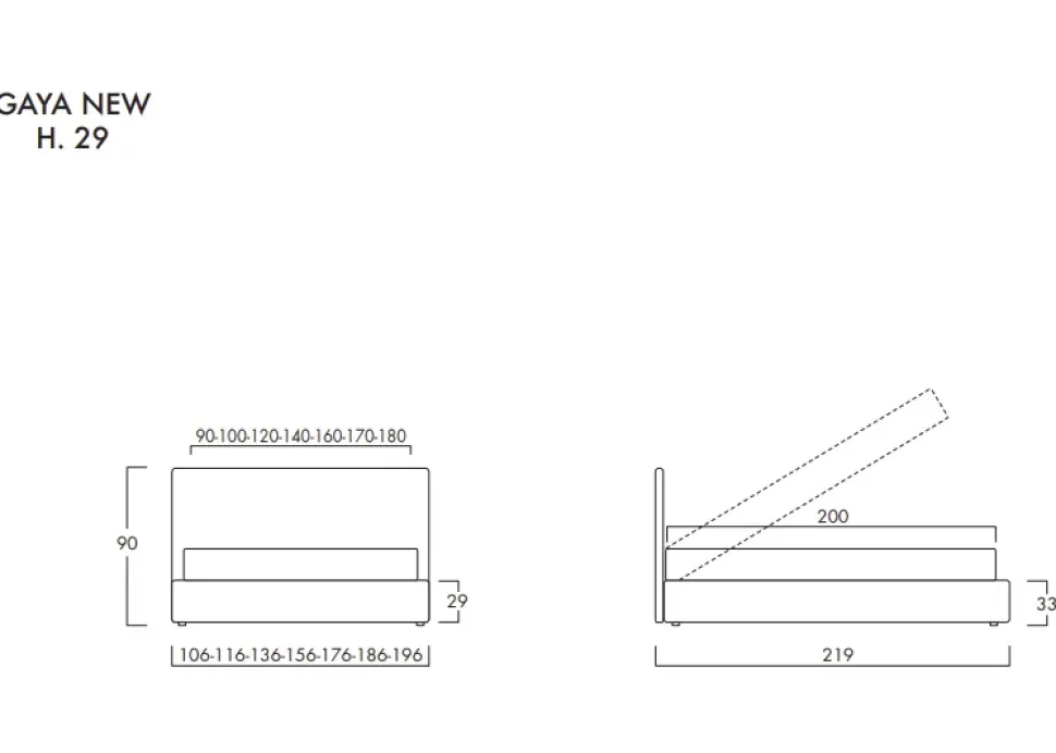 Letto matrimoniale con contenitore Gaya plane Bolzan a prezzo scontato