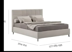 Letto matrimoniale con contenitore Victor trapuntato V&nice a prezzo ribassato