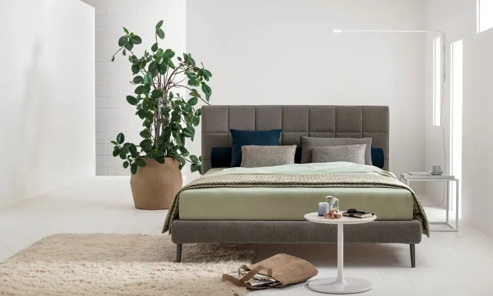 Letto matrimoniale con contenitore Victor trapuntato V&nice a prezzo ribassato