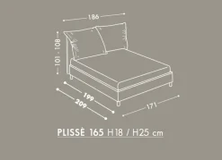 Letto matrimoniale con contenitore Plissè Oggioni a prezzo scontato