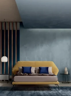 Letto matrimoniale con gambe Origami Novaluna a prezzo ribassato