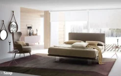 Letto matrimoniale con giroletto Snap Le comfort a prezzo scontato