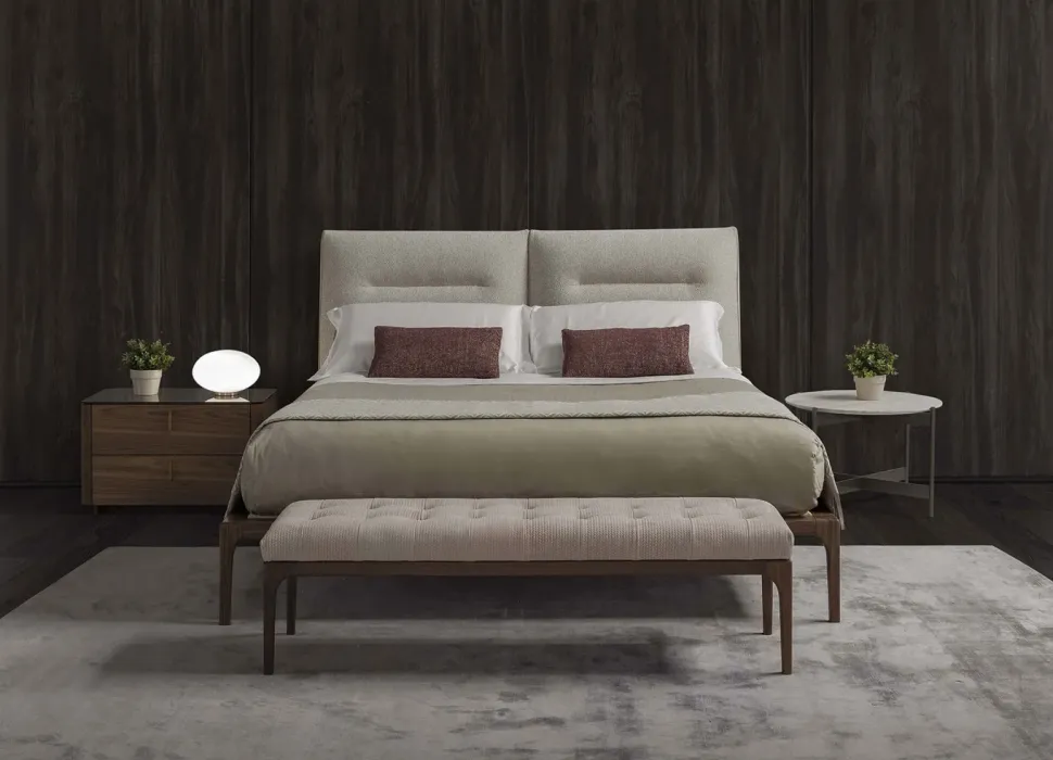 Letto matrimoniale con giroletto Kensington Golden night a prezzo scontato