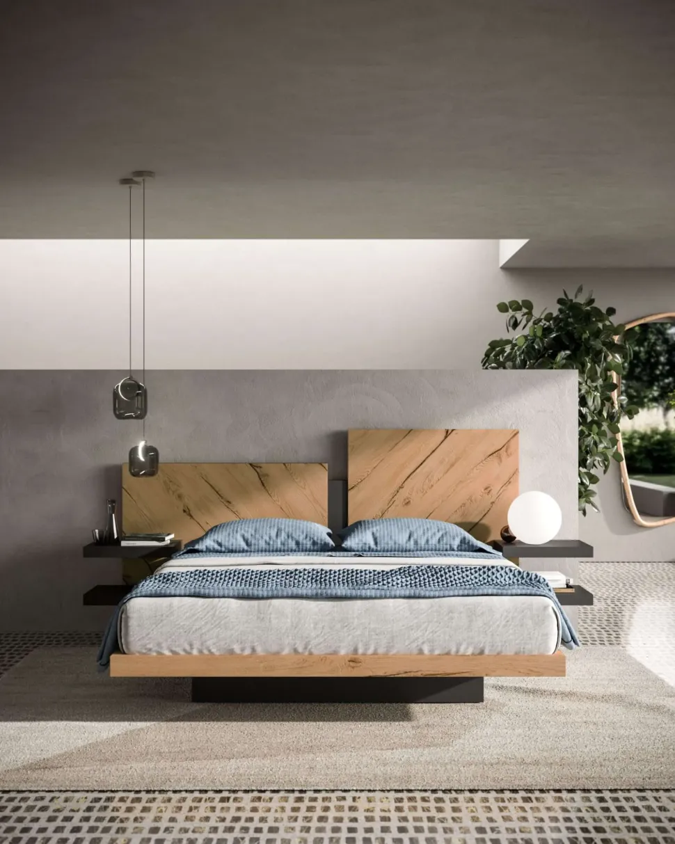 Letto matrimoniale con giroletto Nazarè Ozzio a prezzo scontato