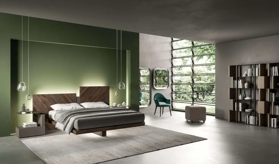 Letto matrimoniale con giroletto Nazarè Ozzio a prezzo scontato