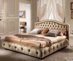 Letto matrimoniale con giroletto Letto velluto 180x200 o 160x200 principato di monaco Md work a prezzo scontato