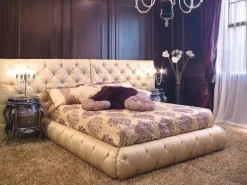 Letto matrimoniale con giroletto Luxury maxy capitonne artigianale Md work a prezzo scontato