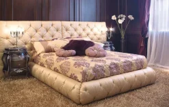 Letto matrimoniale con giroletto Luxury maxy capitonne artigianale  Md work a prezzo scontato