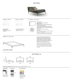 Letto matrimoniale con piedini Elettra Rosini a prezzo ribassato