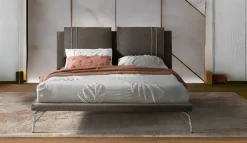 Letto matrimoniale design Letto imbottito road Mobilificio bellutti a prezzo scontato