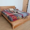Letto matrimoniale design Letto wave legno teak Outlet etnico a prezzo ribassato