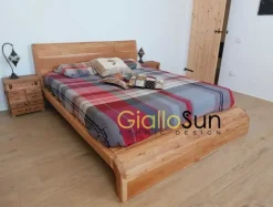 Letto matrimoniale design Letto wave legno teak Outlet etnico a prezzo ribassato