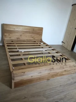 Letto matrimoniale design Letto wave legno teak Outlet etnico a prezzo ribassato