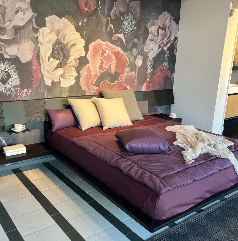 Letto matrimoniale design Biplano Fimar a prezzo scontato