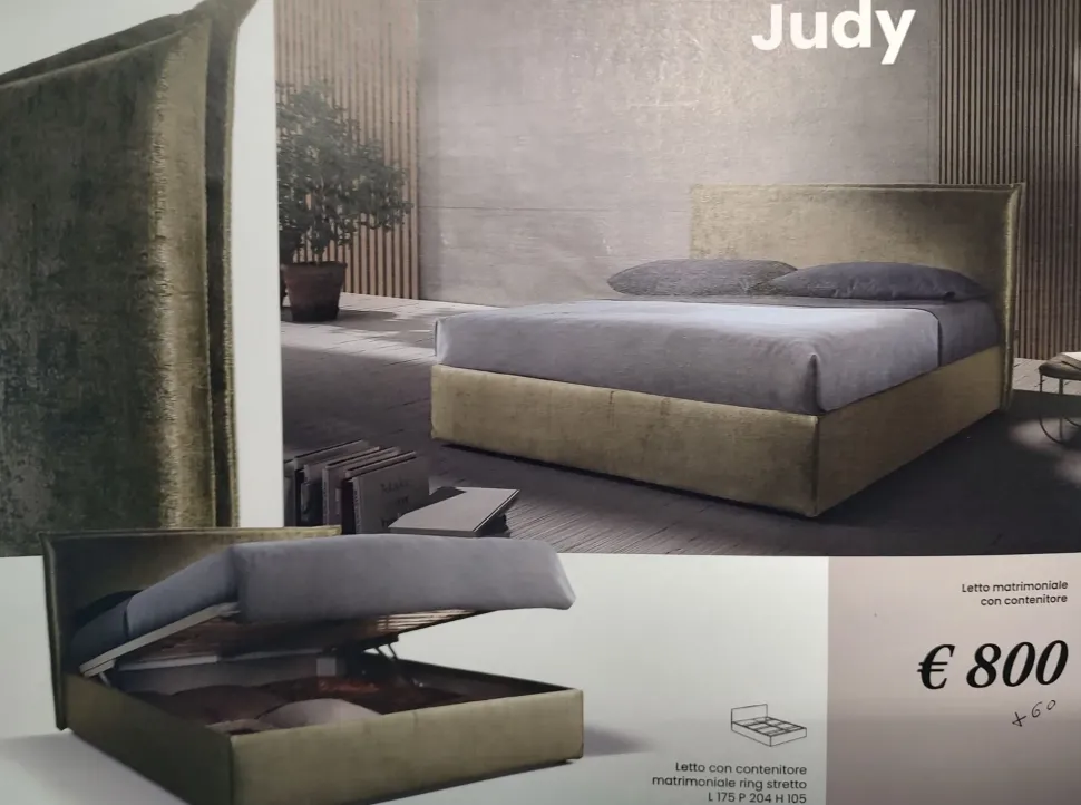 Letto matrimoniale moderno Judy matrimoniale Collezione esclusiva a prezzo scontato
