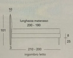 Letto matrimoniale moderno Michelle Ergogreen a prezzo ribassato