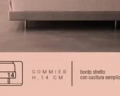 Letto matrimoniale moderno Dedalo * Biba salotti a prezzo ribassato