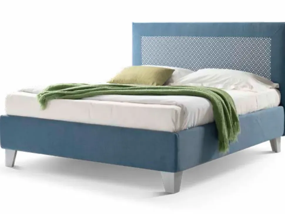 Letto matrimoniale moderno Flavia tessuto Stilfar a prezzo scontato