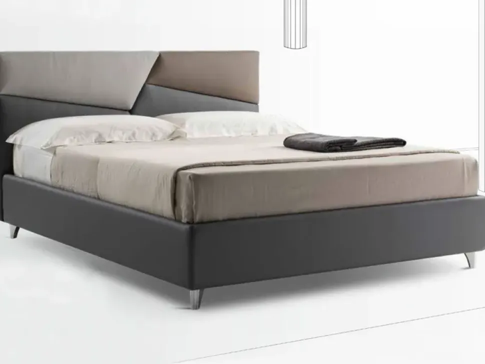 Letto matrimoniale moderno Veronica ecopelle Stilfar a prezzo ribassato