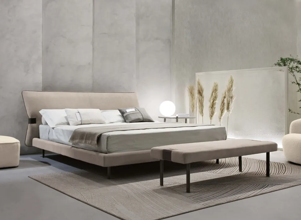 Letto matrimoniale moderno Nel bed Max divani a prezzo ribassato