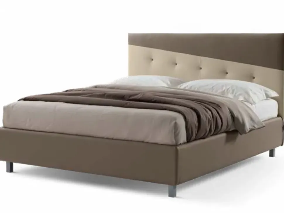 Letto matrimoniale moderno Brenda ecopelle Stilfar a prezzo ribassato