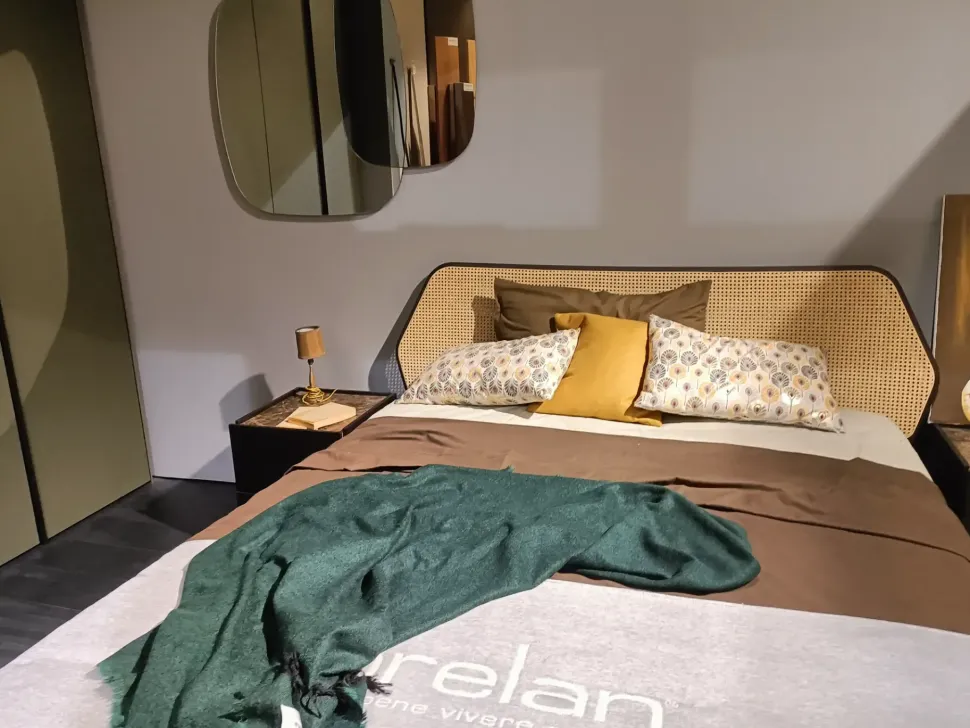 Letto matrimoniale Trama con materasso rising dorelan Pianca con un ribasso IMPERDIBILE