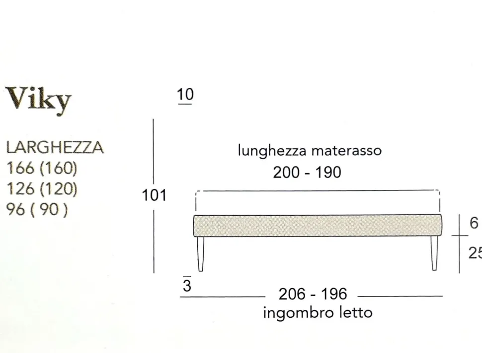 Letto matrimoniale Viky Ergogreen con un ribasso IMPERDIBILE