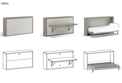 Letto moderno a scomparsa Nikai Clever a prezzo ribassato