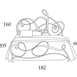 Letto moderno Cav 590 * Collezione esclusiva scontato 30%