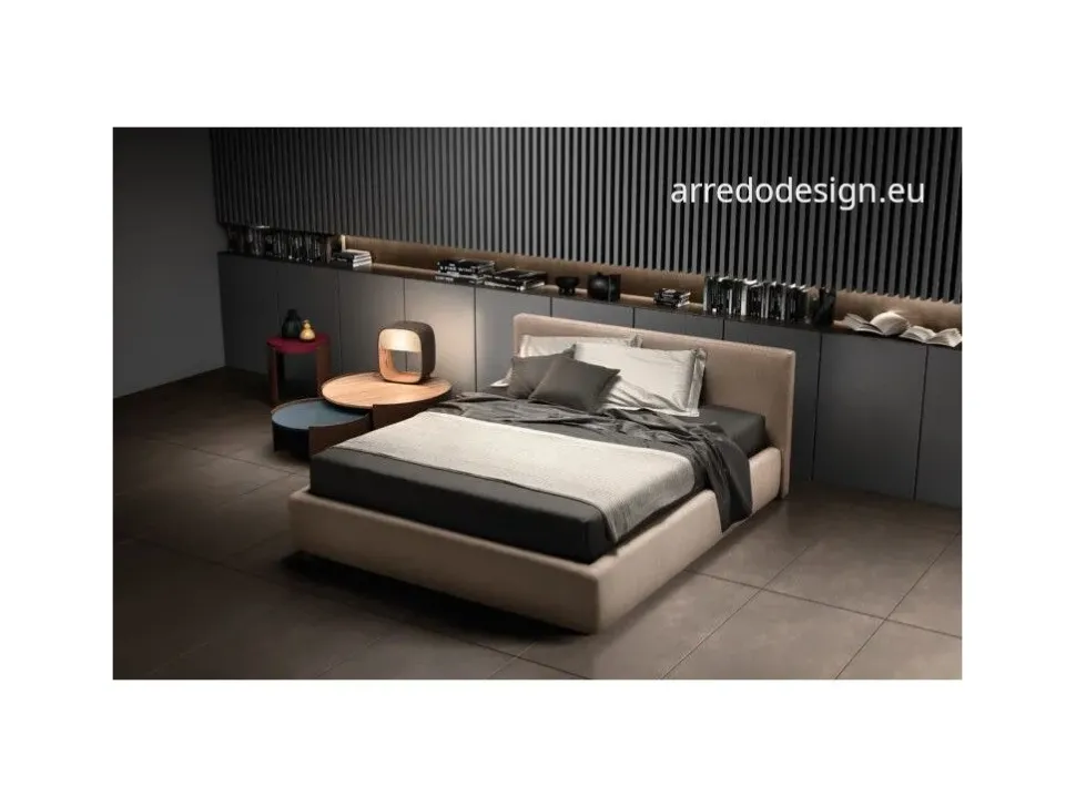 Letto moderno con contenitore Happy Samoa a prezzo scontato