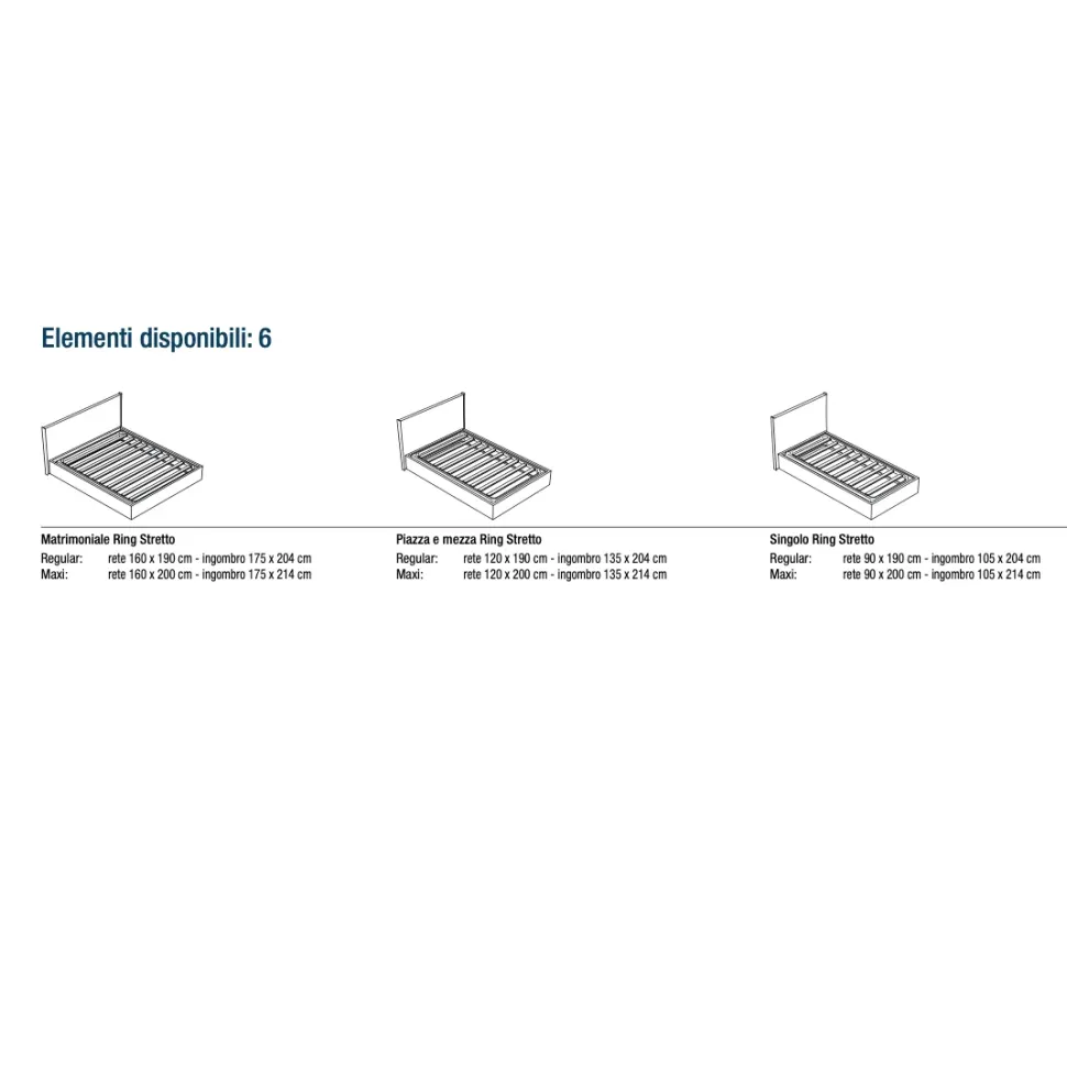 Letto moderno con contenitore Chantal Collezione esclusiva a prezzo scontato