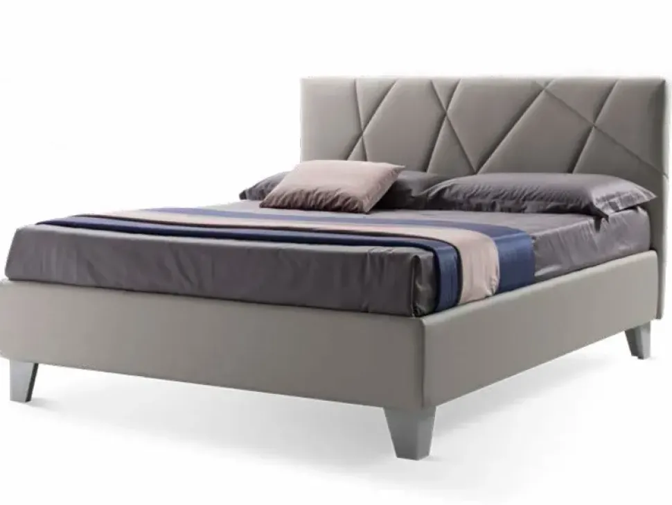 Letto moderno con contenitore Chiara ecopelle Stilfar a prezzo ribassato