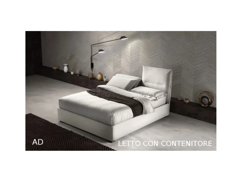 Letto moderno con contenitore Sharp Samoa a prezzo scontato