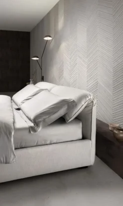 Letto moderno con contenitore Sharp Samoa a prezzo scontato