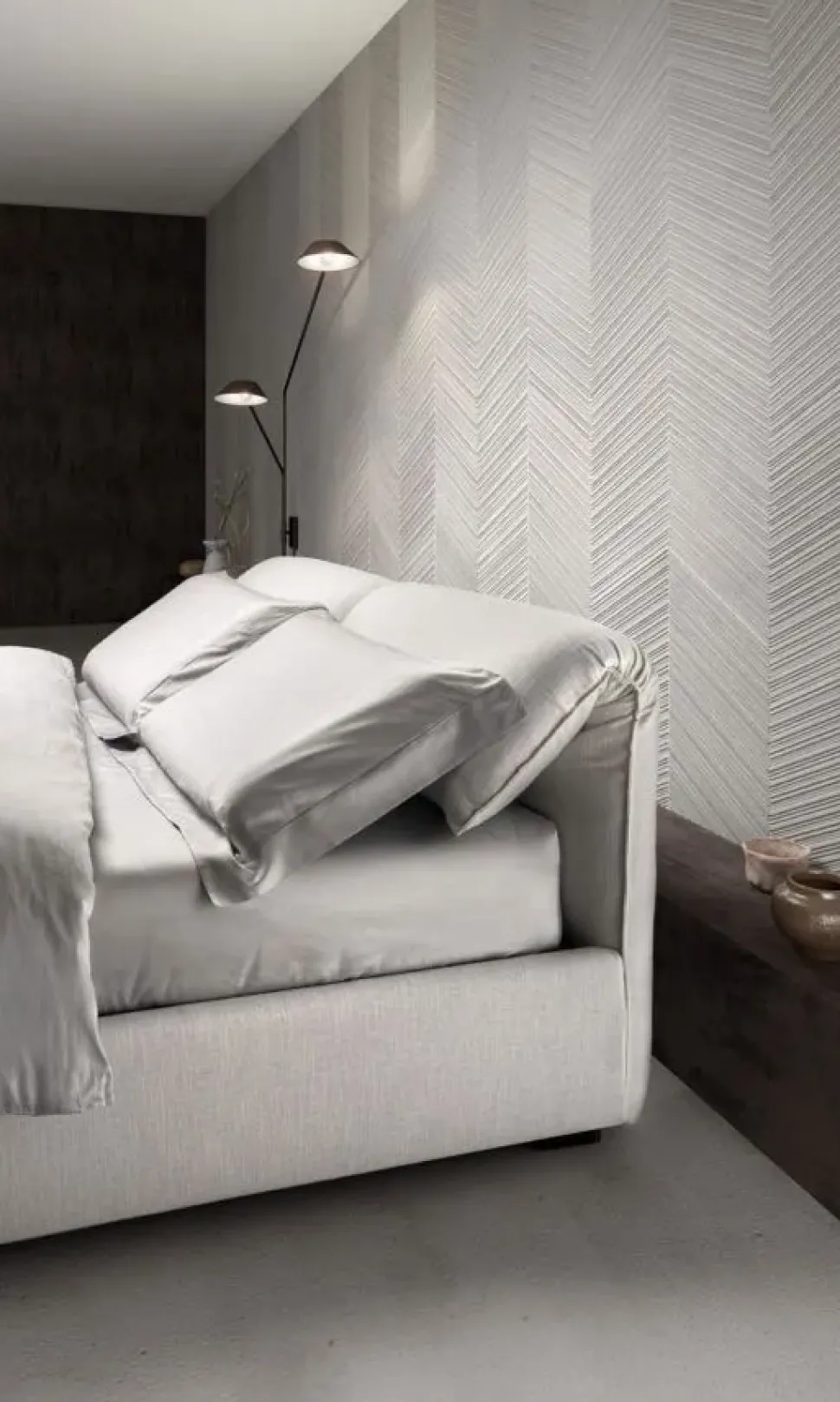 Letto moderno con contenitore Sharp Samoa a prezzo scontato