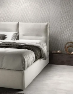 Letto moderno con contenitore Sharp Samoa a prezzo scontato