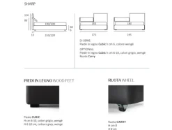 Letto moderno con contenitore Sharp Samoa a prezzo scontato