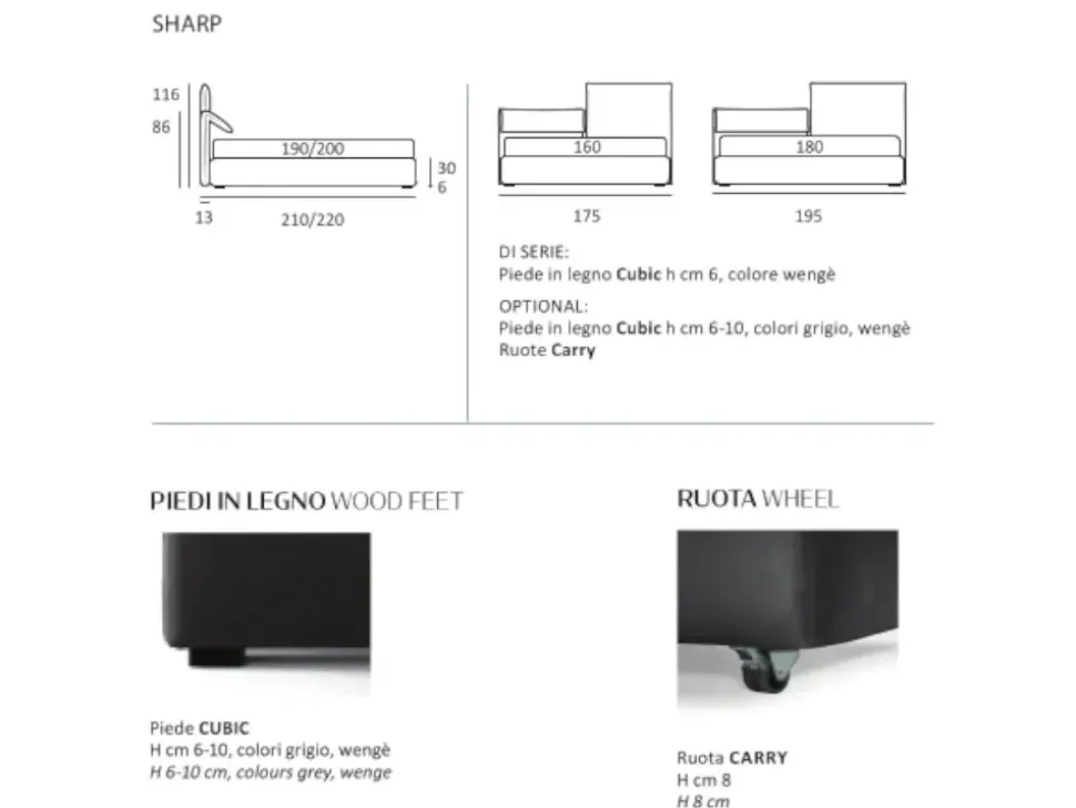 Letto moderno con contenitore Sharp Samoa a prezzo scontato