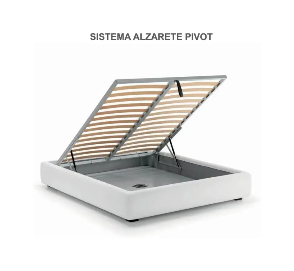 Letto moderno con contenitore Sharp Samoa a prezzo scontato