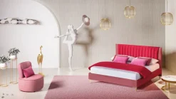 Letto moderno con contenitore Phlox Mottes selection a prezzo scontato