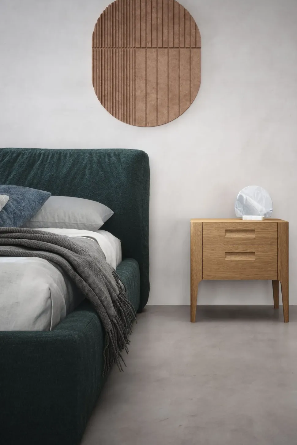 Letto moderno con gambe Brick Novamobili a prezzo scontato