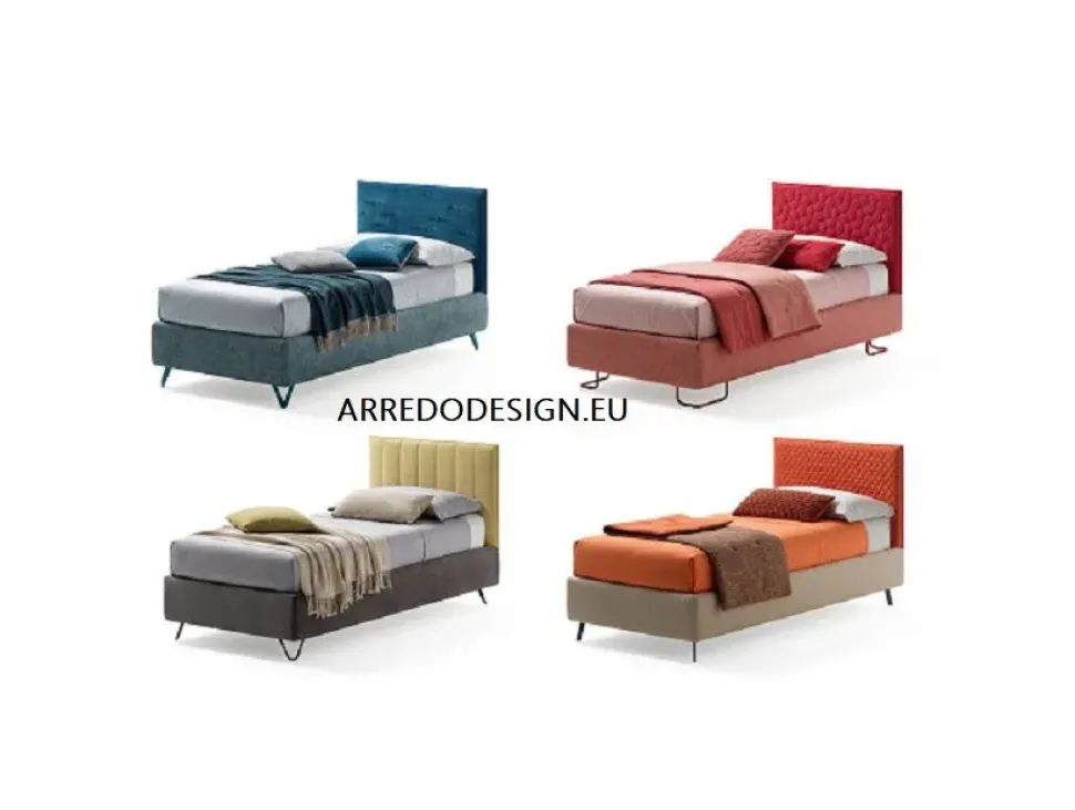 Letto moderno con gambe Twist * Samoa a prezzo scontato