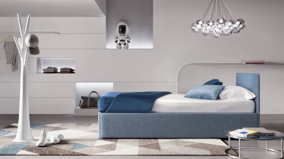 Letto moderno con giroletto Gelsomino Mottes selection a prezzo scontato