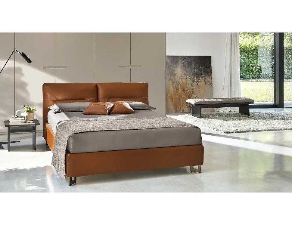 Letto moderno con giroletto Iride * Rosini a prezzo ribassato