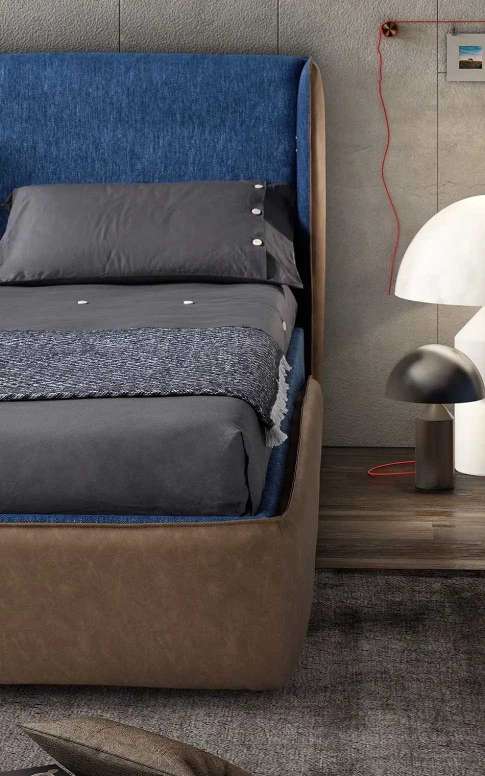 Letto moderno con giroletto Relax Novaluna a prezzo ribassato