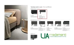 Letto moderno con piedini Set Samoa a prezzo scontato