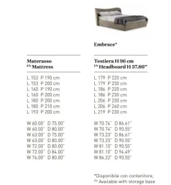 Letto moderno Embrace Pianca con un ribasso del 33%