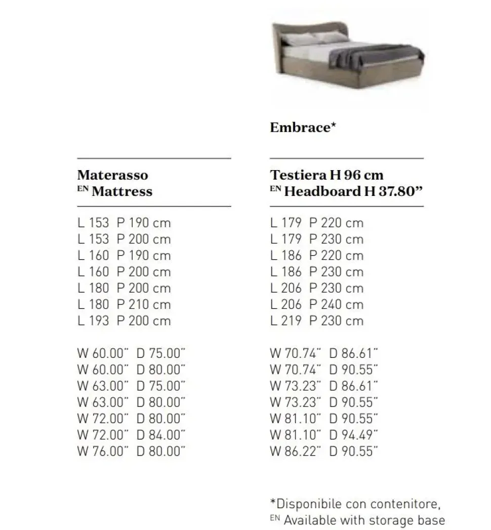 Letto moderno Embrace Pianca con un ribasso del 33%