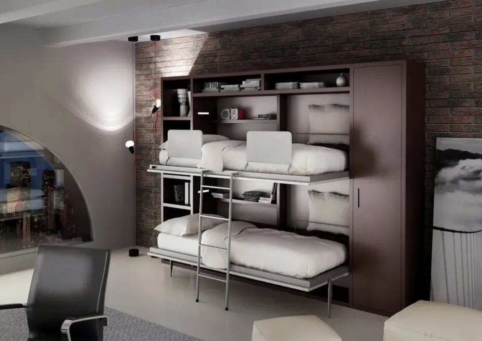 Letto moderno Letto a scomparsa a castello step Artigianale con un ribasso del 27%