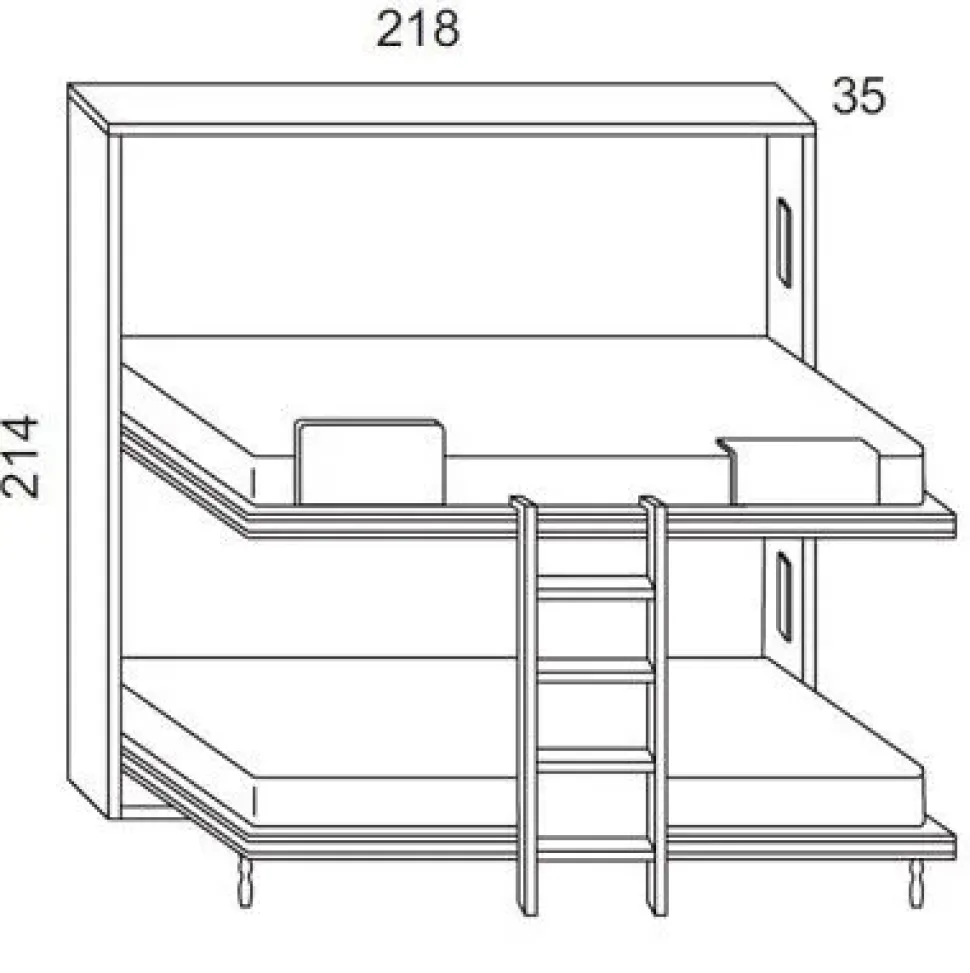Letto moderno Letto a scomparsa a castello step Artigianale con un ribasso del 27%